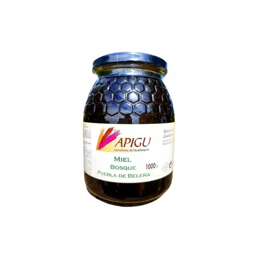 Miel de Bosque APIGU 1000 g - Miel Oscura, Multifloral y Natural de la Alcarria