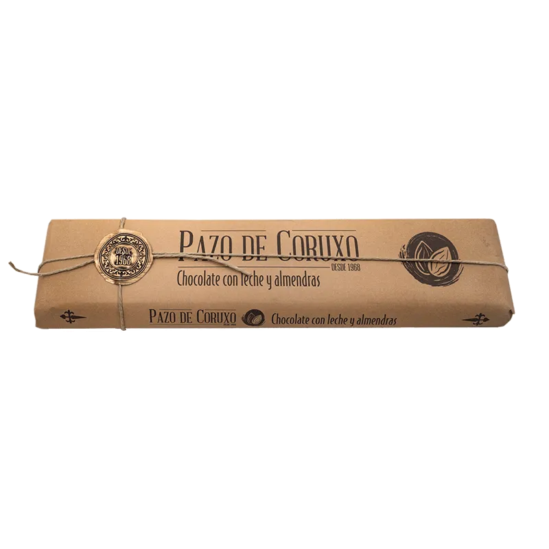 Chocolate artesano leche con almendras 300g
