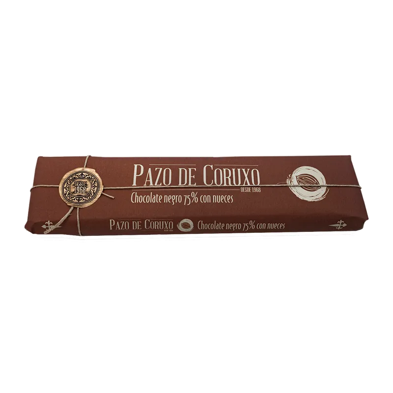 Chocolate artesano 75% cacao con nueces 300g
