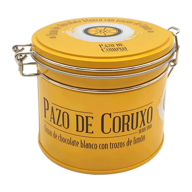 Lata onzas de chocolate blanco y limón 130g