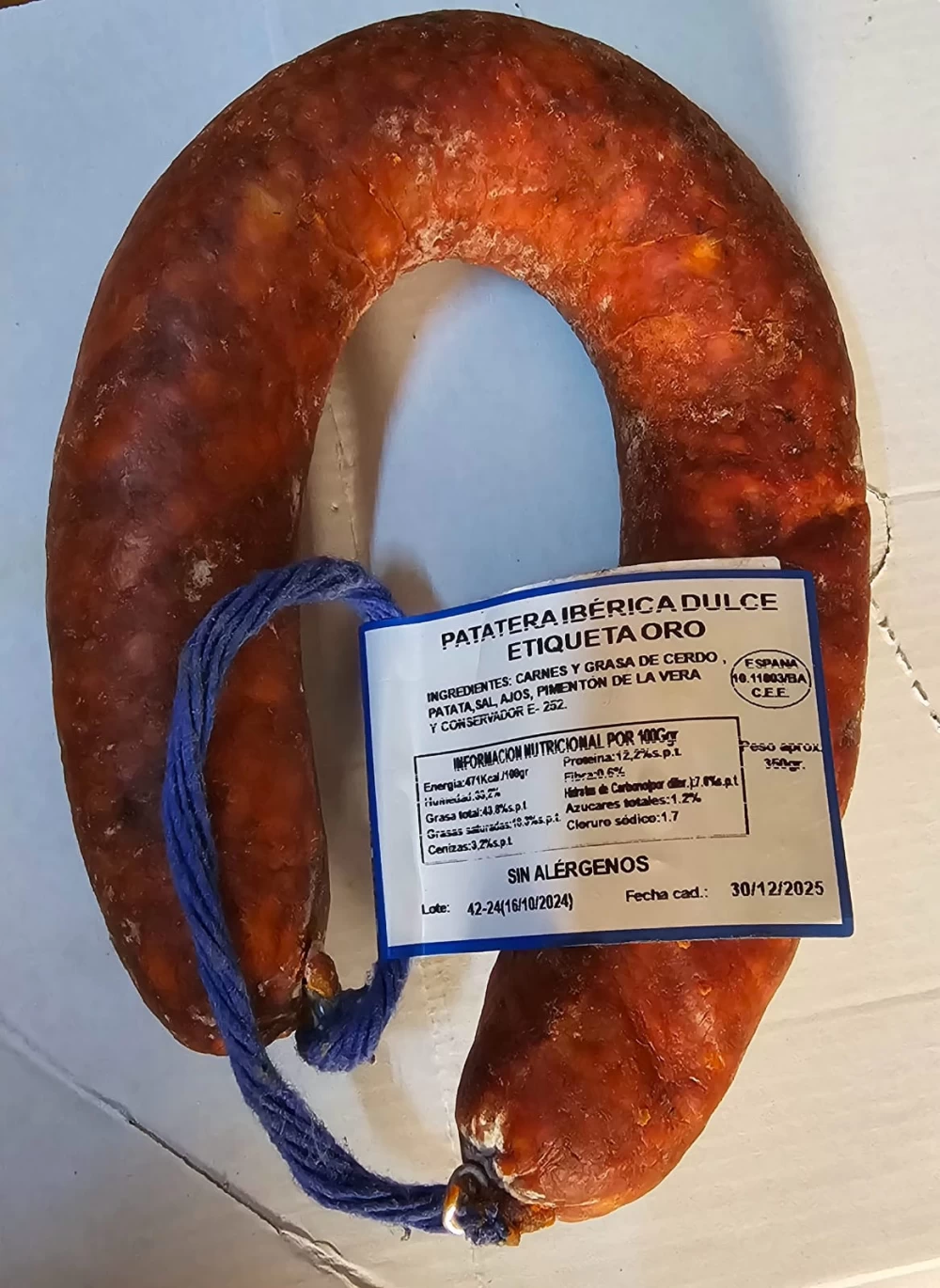 Patatera Achorizada Dulce Extremadura (350gr)