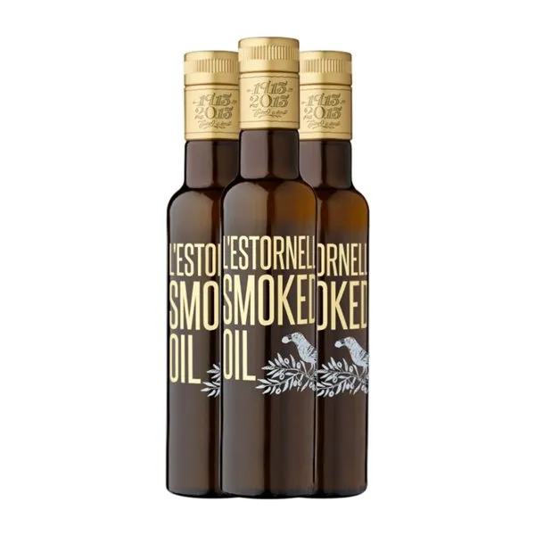 Aceite de Oliva L'Estornell Arbequina Botellín 25 cl Smoky — Ahumado (Caja de 3 unidades)