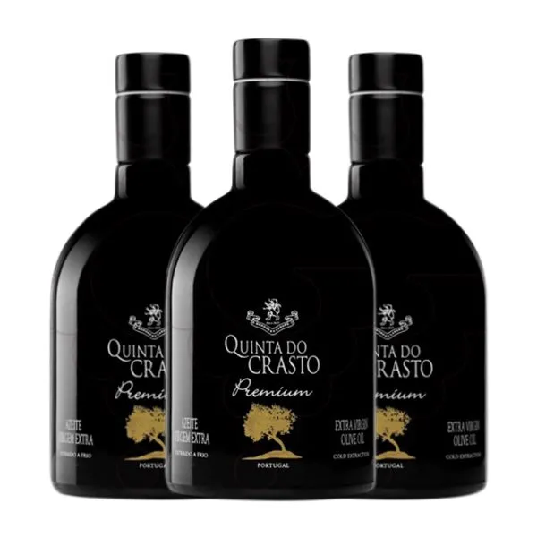 Aceite de Oliva Quinta do Crasto Premium, AOVE Virgen Extra Botella Medium 50 cl (Caja de 3 unidades)