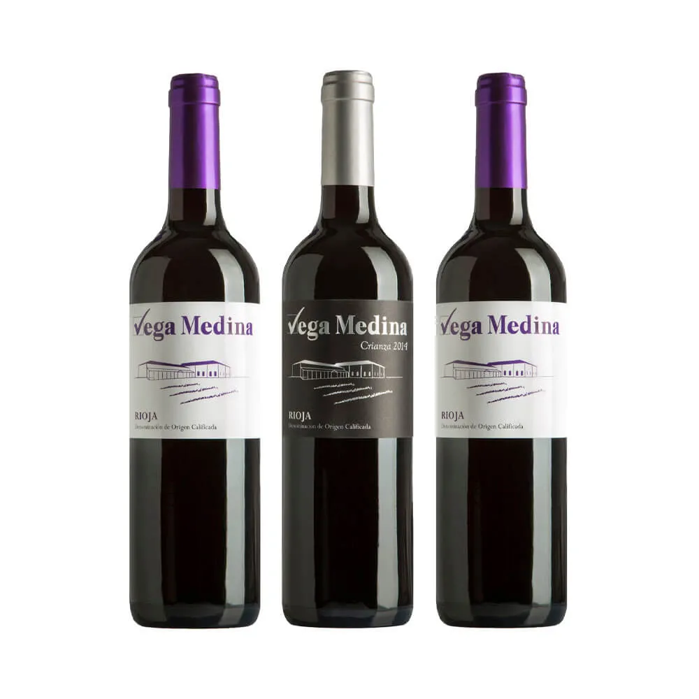 Lote DOCa Rioja Vino tinto joven + Vino tinto crianza - 3 x 75 cl