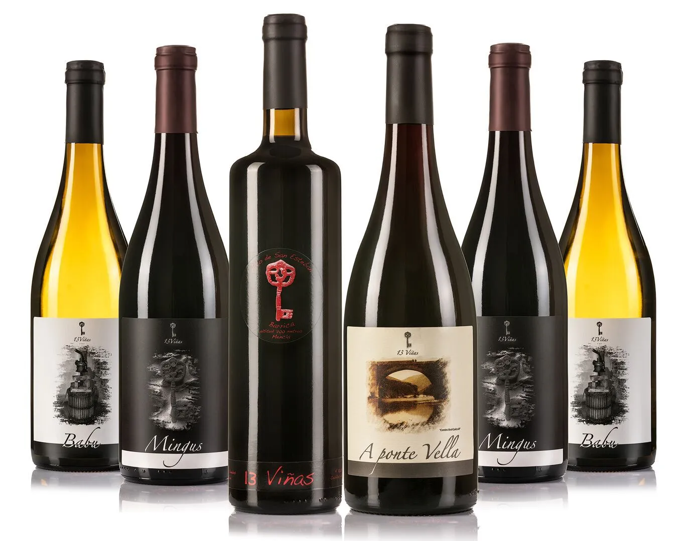 Caja 6 unidades, 2 Babu,2 Mingus ,1 Alto de San Esteban,1 Ponte vella