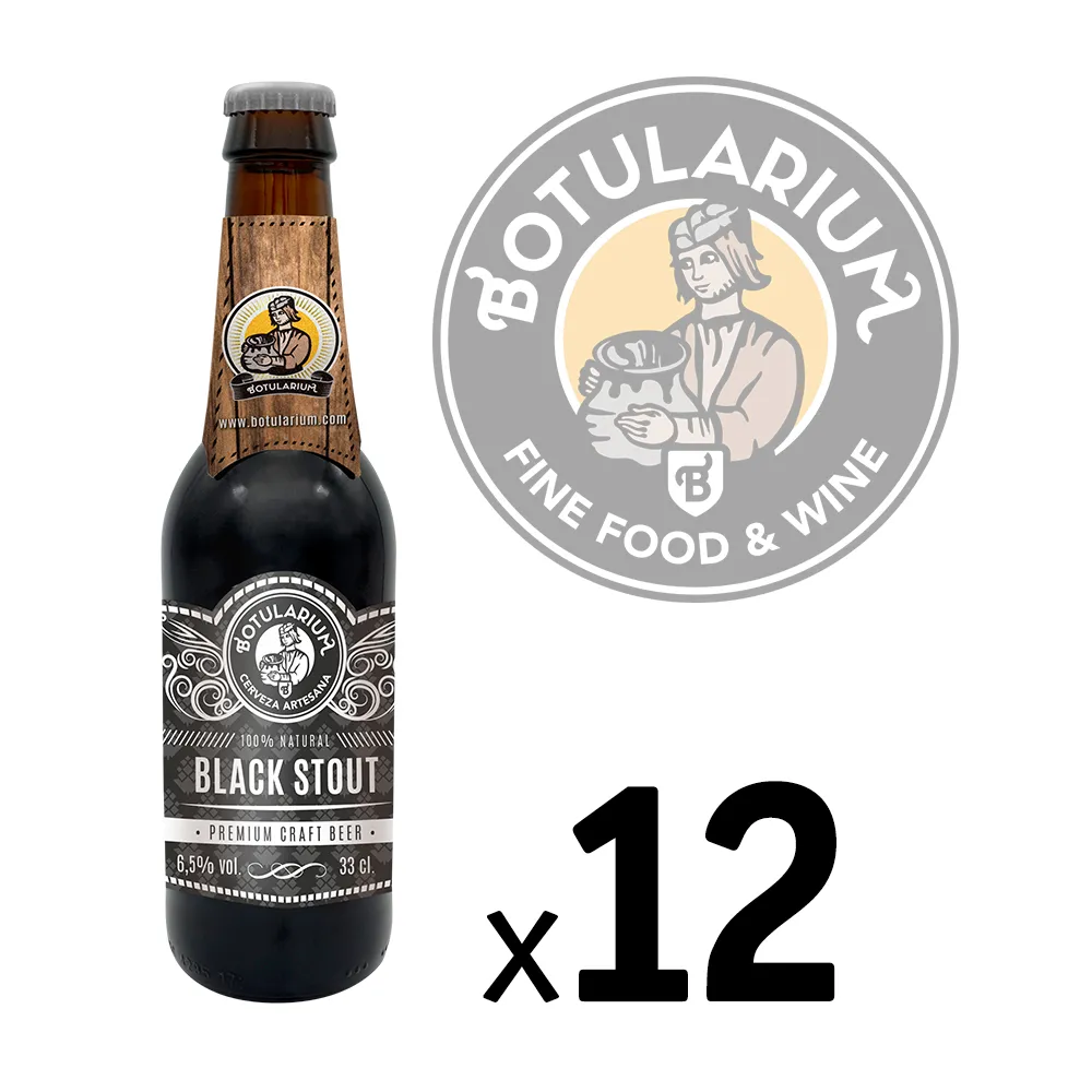 Cerveza Artesana Black Stout - 12x0,33cl