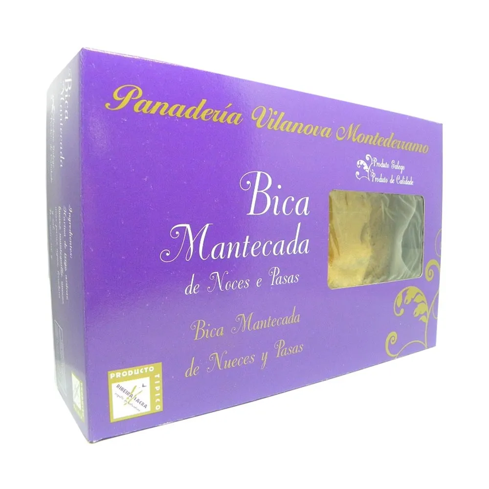 Bica Mantecada de nueces y pasas - Bica de 500 g
