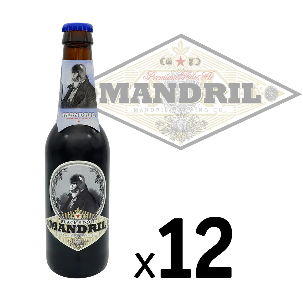 Cerveza Artesana Mandril Black Stout - 12x0,33cl