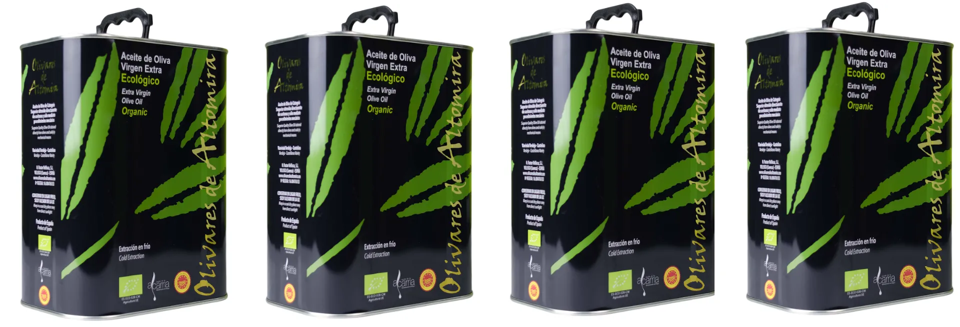 Lote Latas Aceite Oliva Virgen Extra Ecológico - 4 x 3 litros