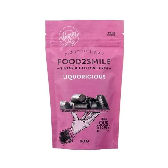 Food2smile - Réglisse sans sucres ajoutés - 90 g
