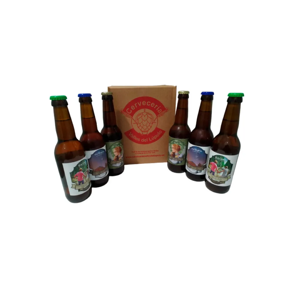2 Primeta - Pilsen + 2 Pa´Llegra - Amber Ale + 2 Raíces - Nitro IPA en Botellas de 33 cl