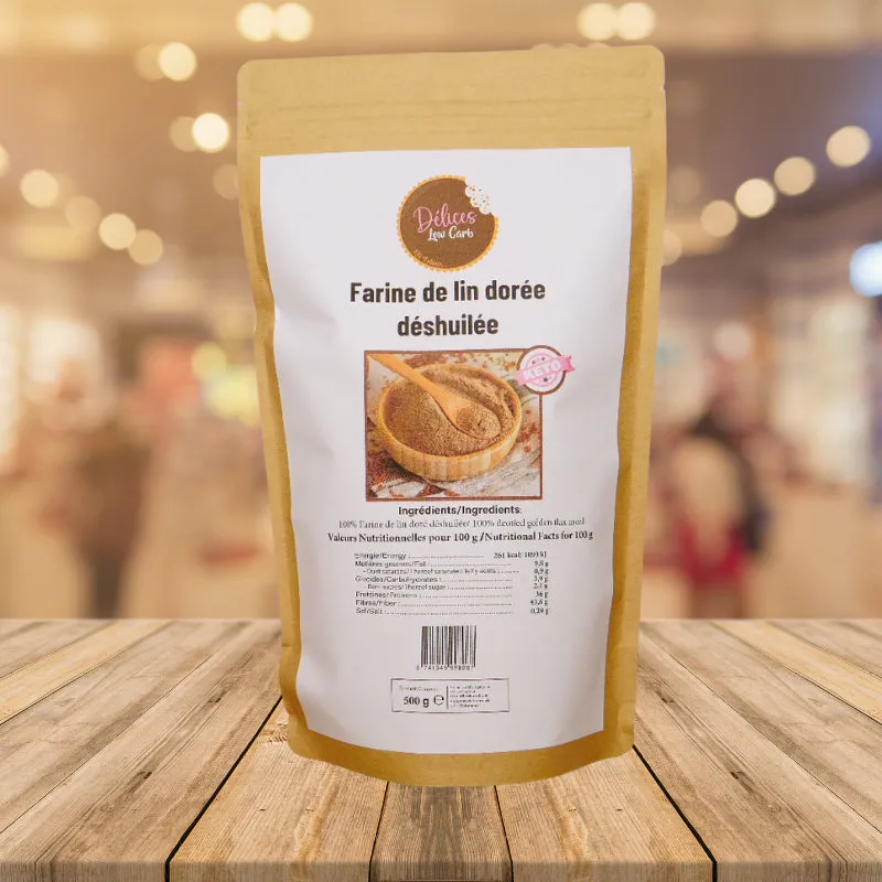 Délices Low Carb, Farine de lin doré 500 g
