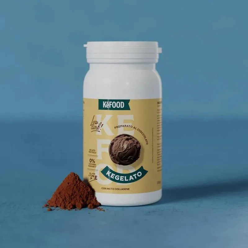 KeFood - KeGelato : Préparation pour crème glacée keto protéinée & sans gluten au chocolat