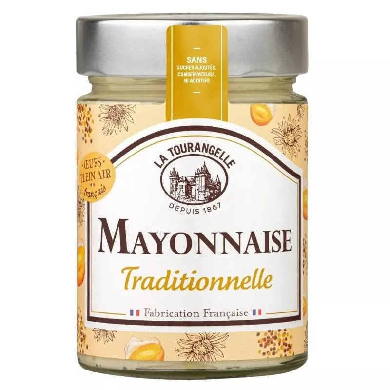 La Tourangelle, Mayonnaise traditionnelle 0 sucre - 270 g