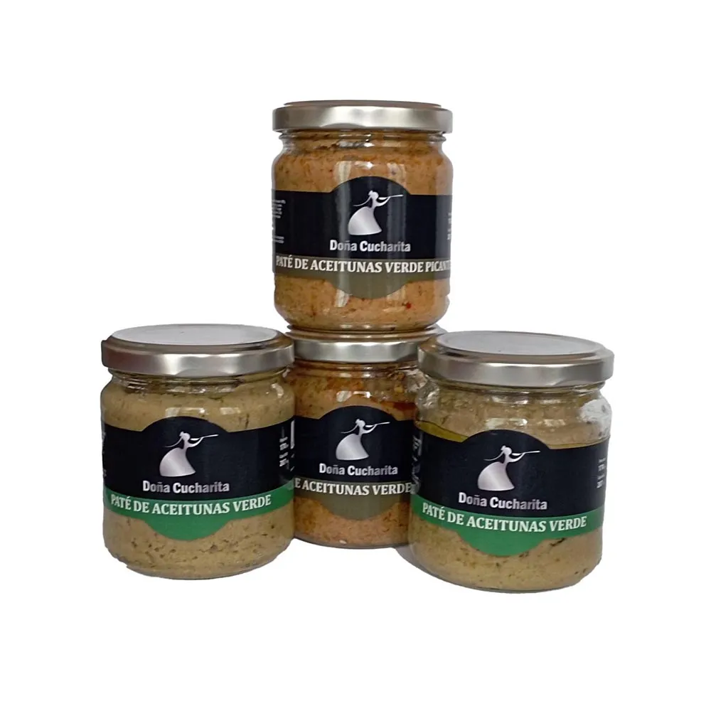 Pack Paté de Aceitunas verde 2 y paté de aceituna picante 2 x 220 ml