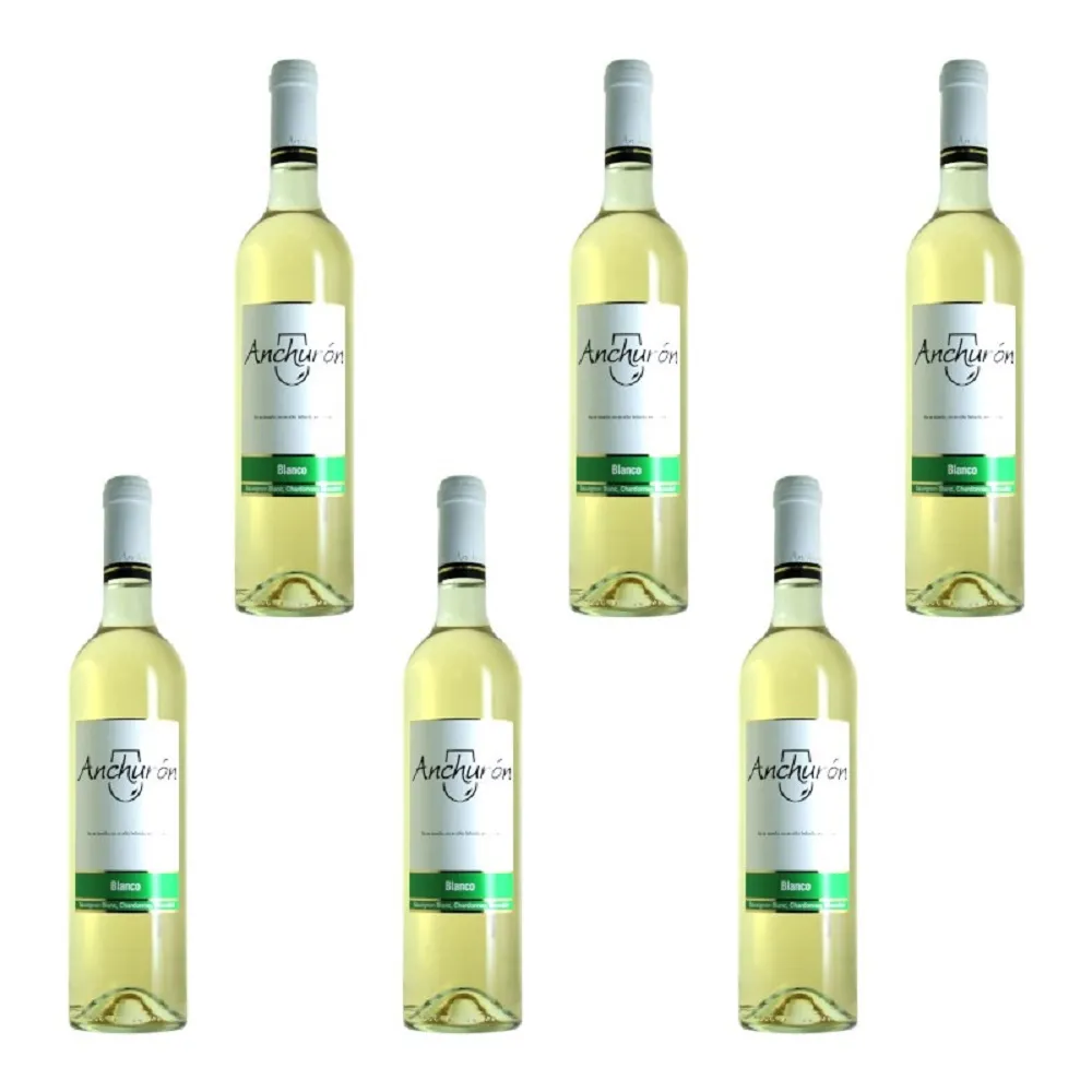 Caja de 6 botellas de vino blanco de 75 cl