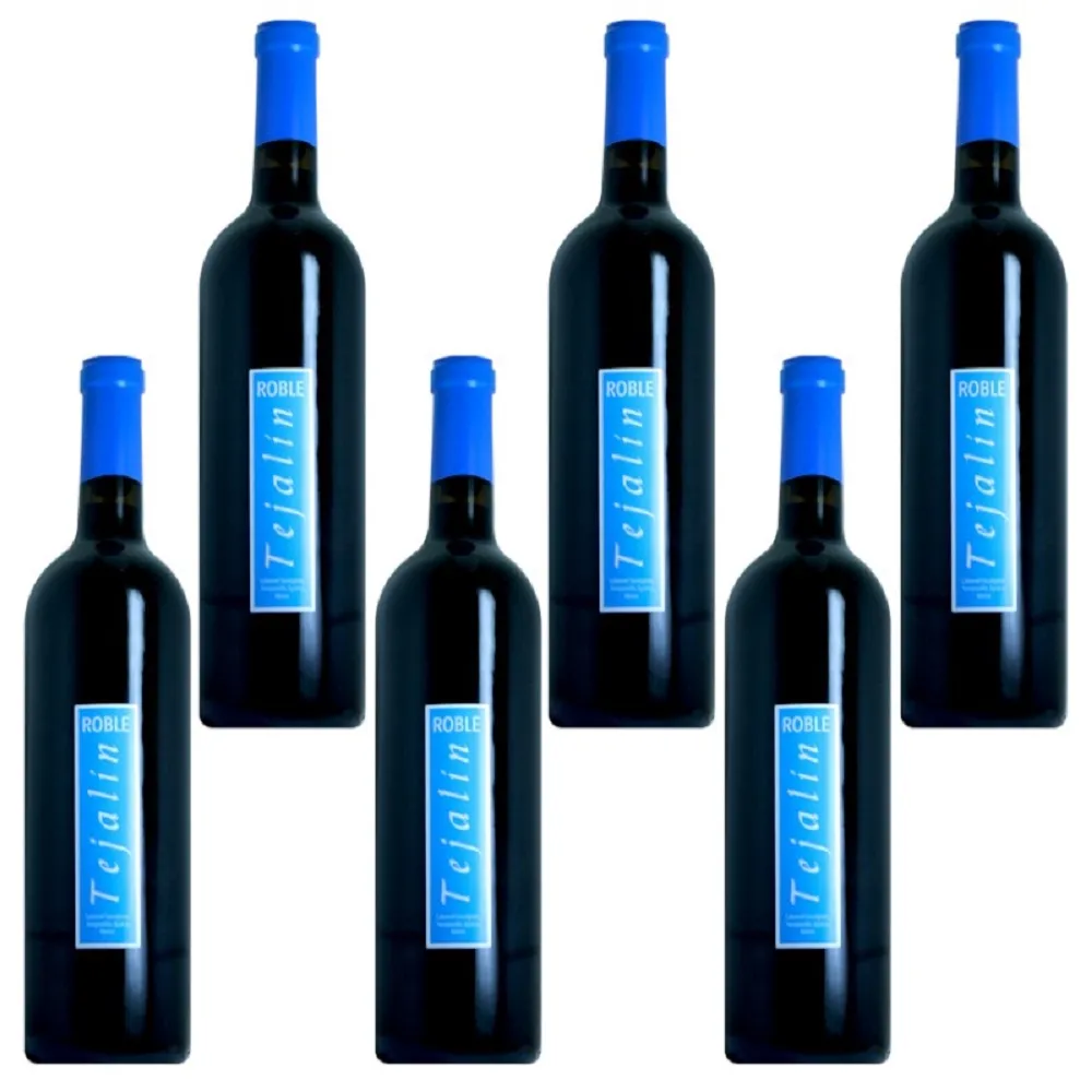 Caja de 6 botellas de vino tinto roble de 75 cl