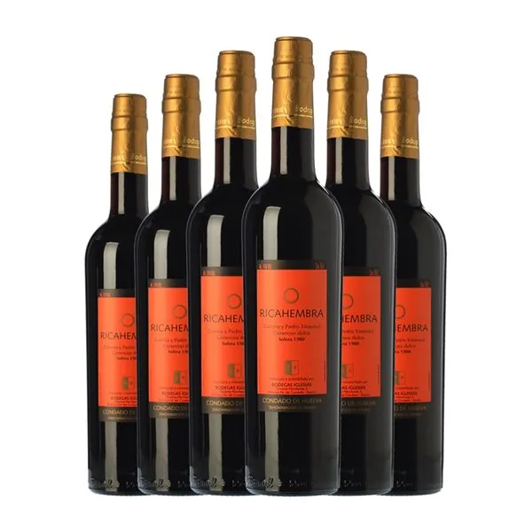 Bodegas Iglesias Ricahembra 1980 Condado de Huelva Solera Botella Medium 50 cl Vino Dulce (Caja de 6 unidades)