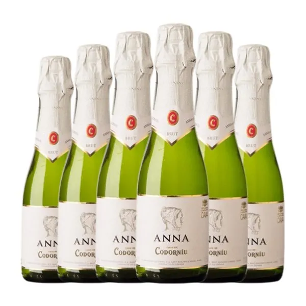 Codorníu Anna Brut Cava Reserva Botellín 20 cl Espumoso Blanco (Caja de 6 unidades)
