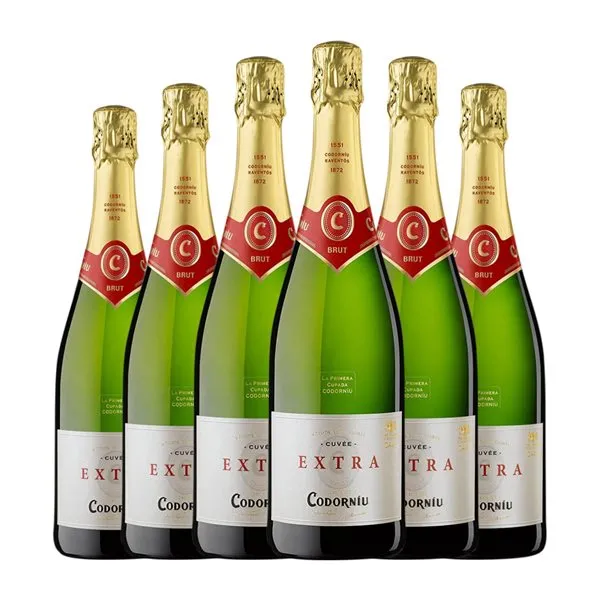 Codorníu Extra Brut Cava Reserva 75 cl Espumoso Blanco (Caja de 6 unidades)