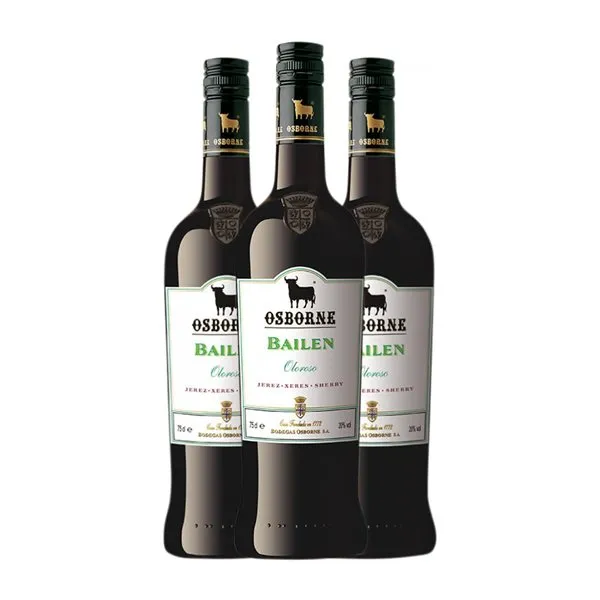 Osborne Bailen Palomino Fino Dry — Seco Jerez-Xérès-Sherry Oloroso 75 cl Vino Generoso Fortificado (Caja de 3 unidades)