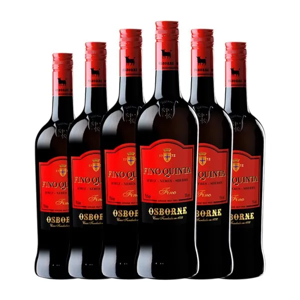 Osborne Quinta Palomino Fino Manzanilla-Sanlúcar de Barrameda 75 cl Vino Generoso Fortificado (Caja de 6 unidades)