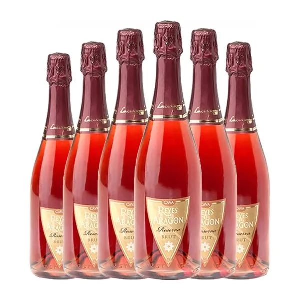 Reyes de Aragón Garnacha Brut Cava Crianza 75 cl Espumoso Rosado (Caja de 6 unidades)
