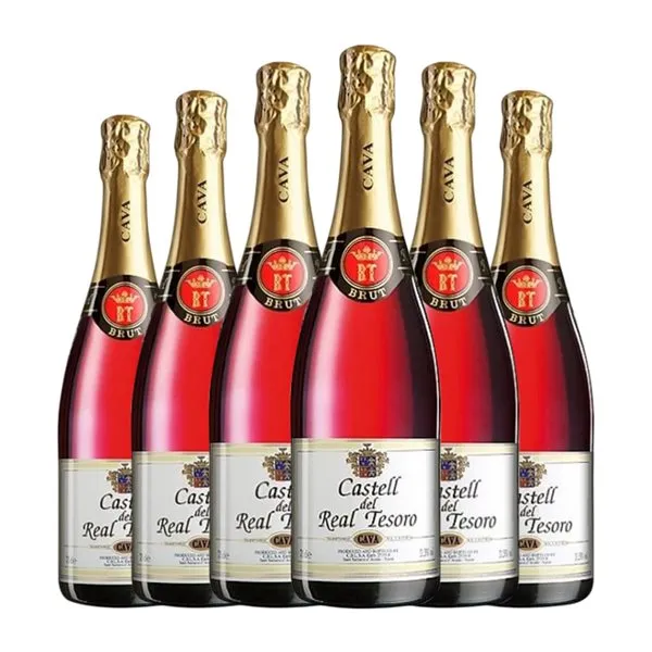 Valdespino Real Tesoro Cava 75 cl Espumoso Rosado (Caja de 6 unidades)
