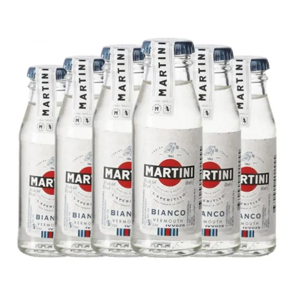 Vermut Martini Bianco — Blanco Botellín Miniatura 5 cl (Caja de 6 unidades)