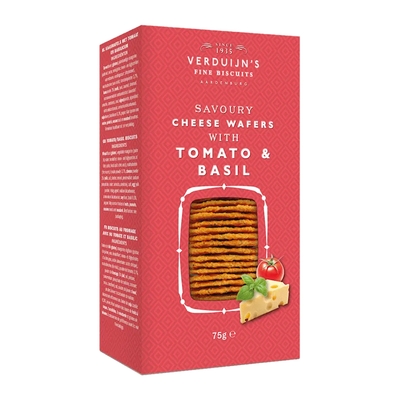 Wafers con queso, tomate y albahaca 85g