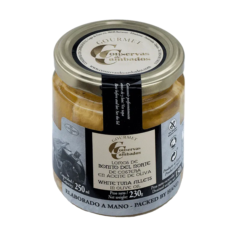 Frasco lomos bonito Norte Costera 230g