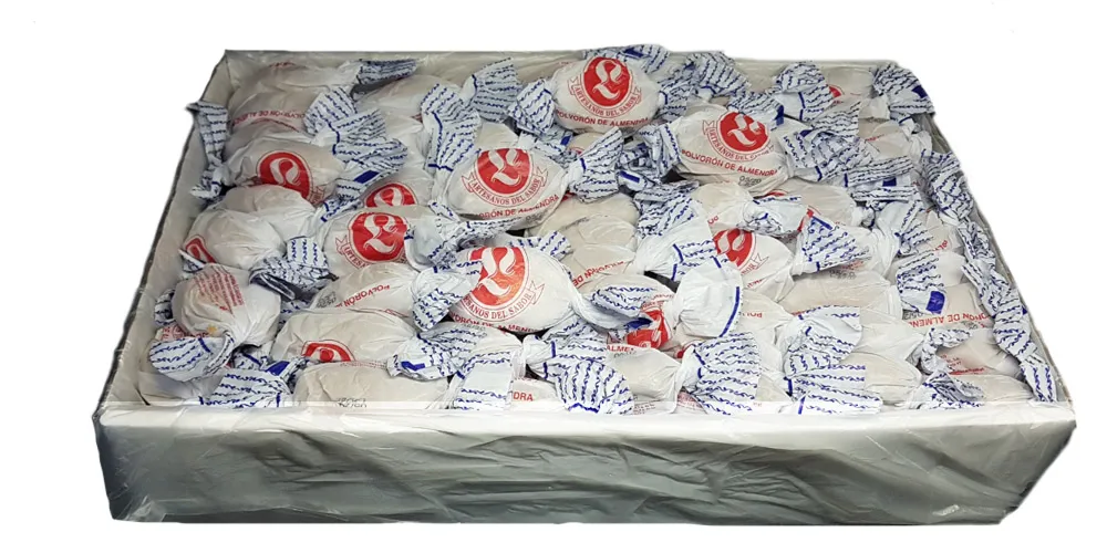 Polvorón de almendra papel seda, bolsa de 5 Kg