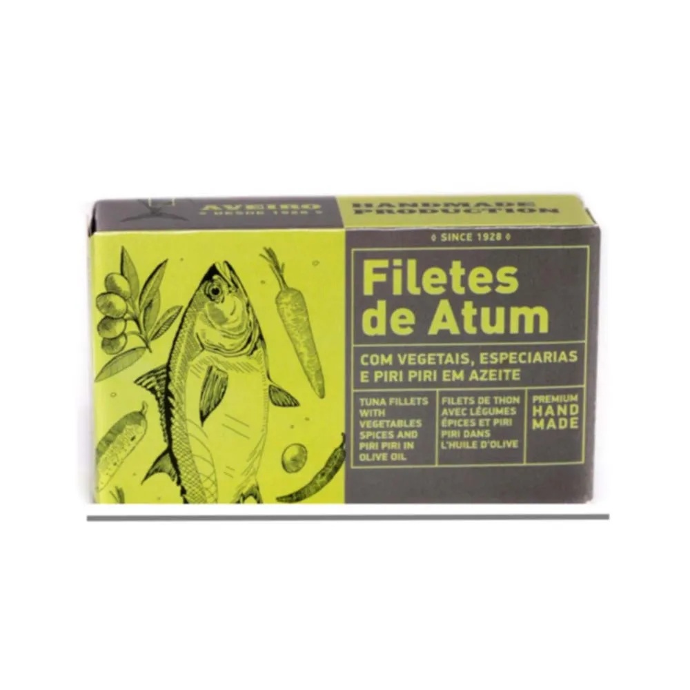 Filetes de Atún en Aceite de Oliva con Verduras, Especias y Piri-piri