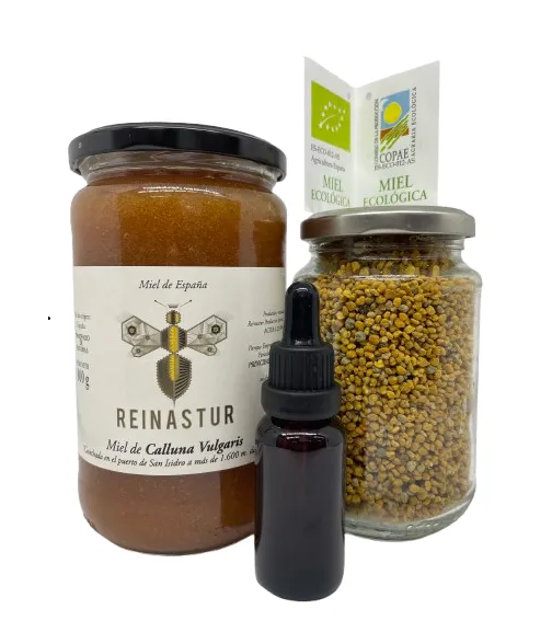 Pack Estrella - Miel de Calluna 800 g + Polen 240 g + Propóleo 20 ml