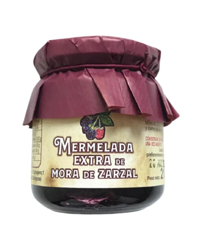 PACK 6 BOTES MERMELADA EXTRA DE MORA DE ZARZAL. Bote de 212 g.