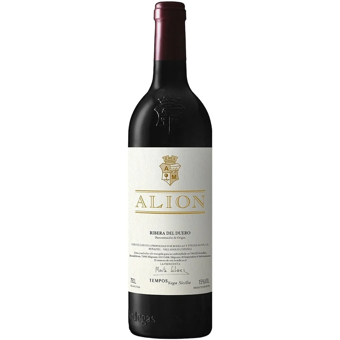 Vino Tinto ALIÓN TEMPOS VEGA SICILIA 2021 D.O. Ribera Del Duero 75cl