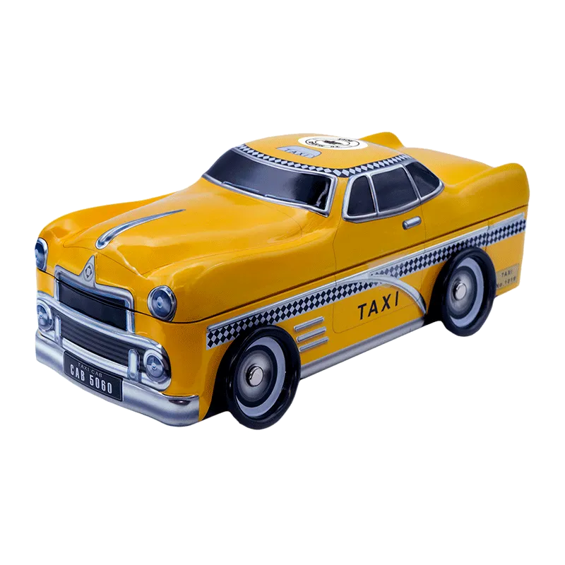 Lata personalizada de bombones praliné leche 'Taxi' 300g