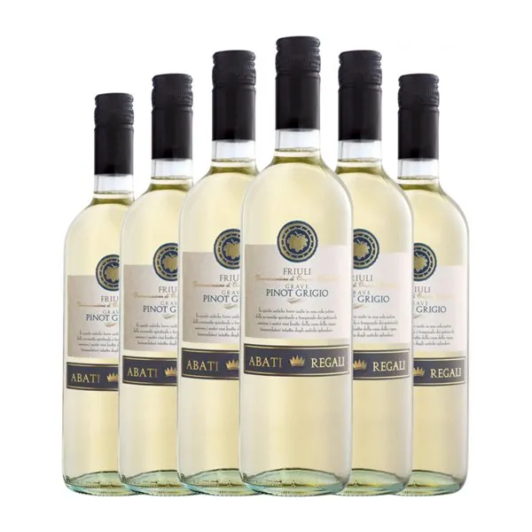 Abati Regali Pinot Gris Friuli Grave 75 cl Vino Blanco (Caja de 6 unidades)