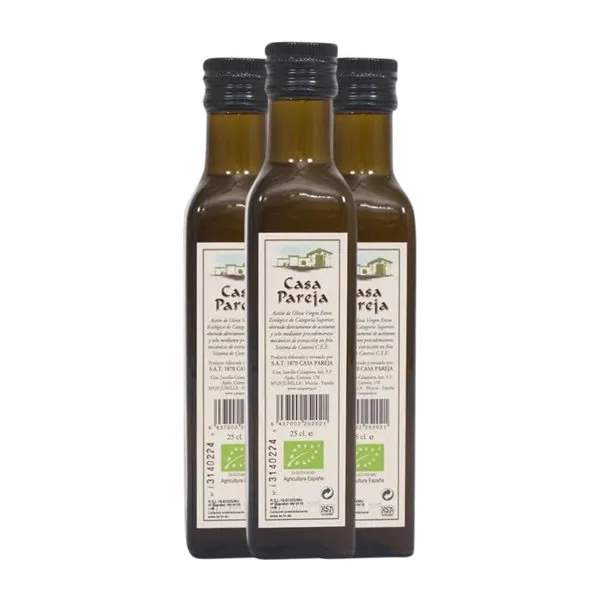 Aceite de Oliva Casa Pareja Demeter Bio — Biológico Botellín 25 cl (Caja de 3 unidades)