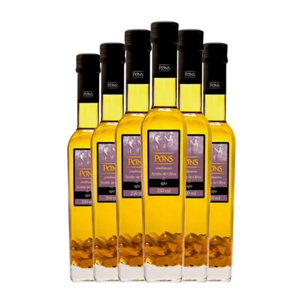 Aceite de Oliva Clos Pons Botellín 25 cl Ajo (Caja de 6 unidades)