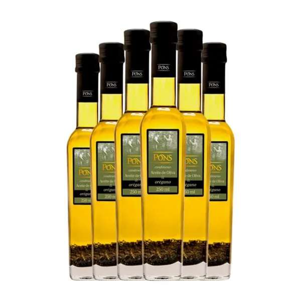 Aceite de Oliva Clos Pons Botellín 25 cl Orégano (Caja de 6 unidades)