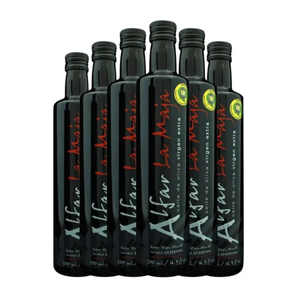Aceite de Oliva La Maja Alfar Arbequina Navarra AOVE Virgen Extra Botella Medium 50 cl Vidrio (Caja de 6 unidades)