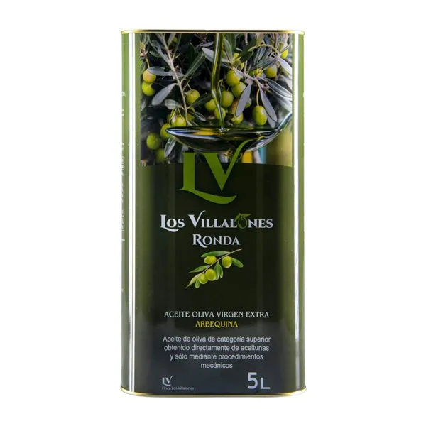 Aceite de Oliva Los Villalones Arbequina AOVE Virgen Extra Lata Especial 5 L