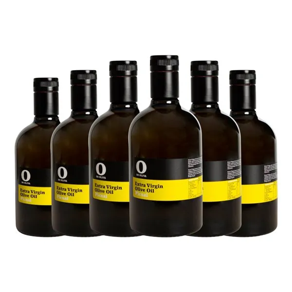 Aceite de Oliva Mediterráneo O de Oliva Picual AOVE Virgen Extra Botella Medium 50 cl Vidrio (Caja de 6 unidades)