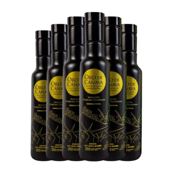 Aceite de Oliva Ntra. Sra. de los Remedios Oro de Cánava Picual Sierra Mágina Selección, Cosecha Temprana, AOVE Virgen Extra Botellín 25 cl Vidrio (Caja de 6 unidades)