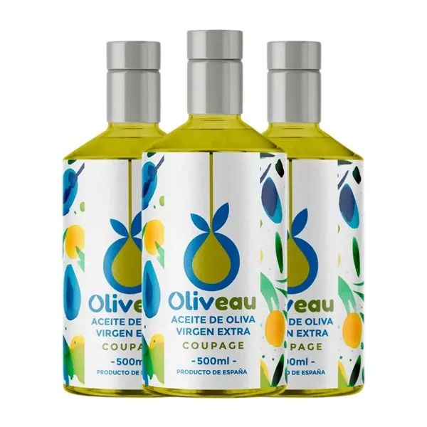 Aceite de Oliva Oliveau Priego de Córdoba AOVE Virgen Extra Eco — Ecológico Botella Medium 50 cl (Caja de 3 unidades)