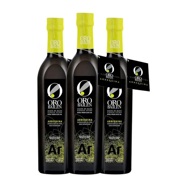 Aceite de Oliva Oro Bailén Arbequina AOVE Virgen Extra Reserva Botella Medium 50 cl (Caja de 3 unidades)