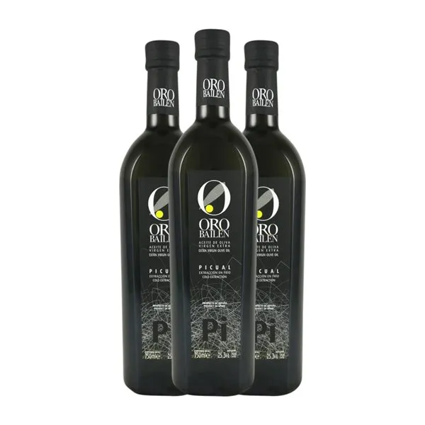 Aceite de Oliva Oro Bailén Picual AOVE Virgen Extra 75 cl (Caja de 3 unidades)