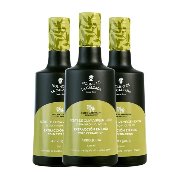 Aceite de Oliva Roldán 1895 Molino de la Calzada Bell Arbequina AOVE Virgen Extra Botella Medium 50 cl Vidrio (Caja de 3 unidades)