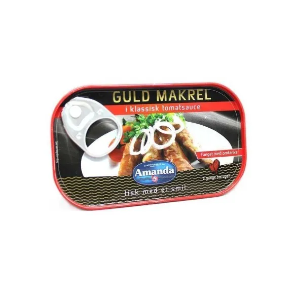 Amanda Guld Makrel i Klassisk Tomatsauce 125g/ Caballa en Tomate